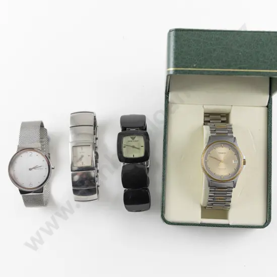 Four Fashion Dress Wrist Watches