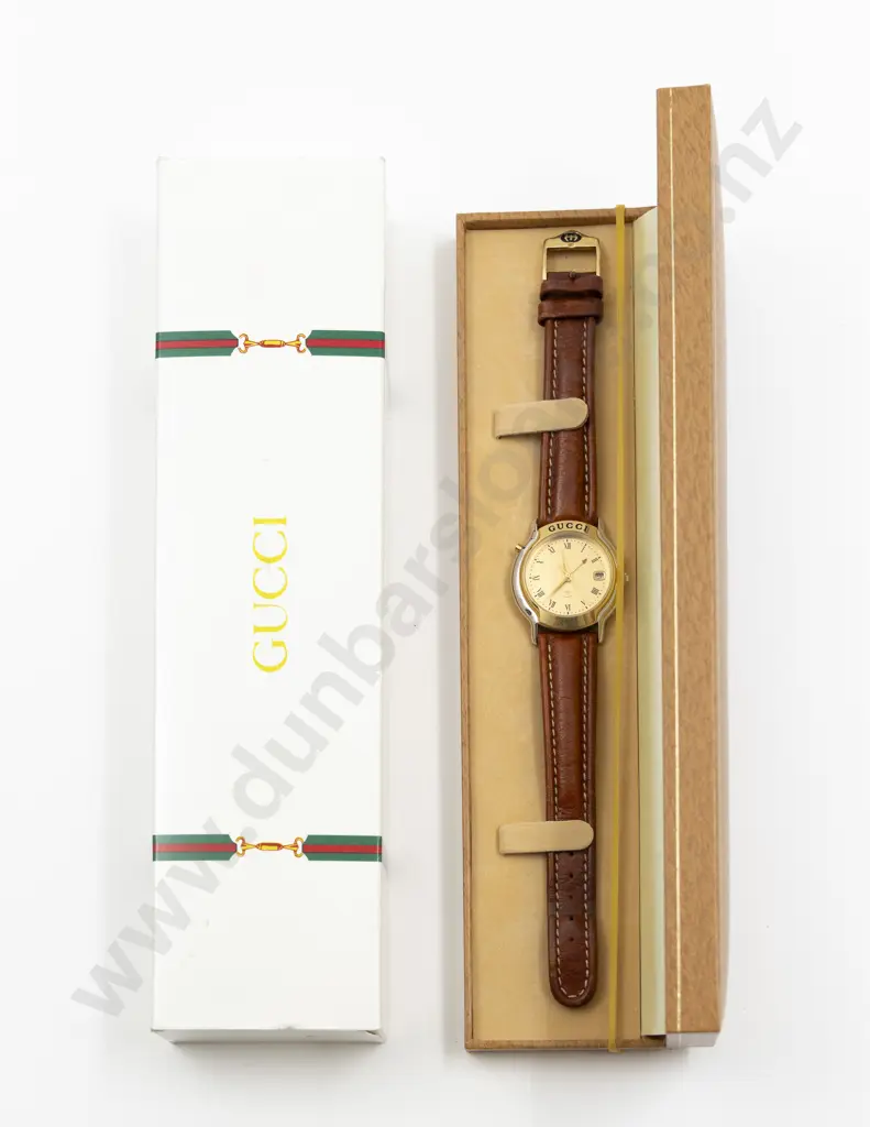 Original Boxed 'Mondiale' Gucci Quartz Gents Wrist Watch Image 1++