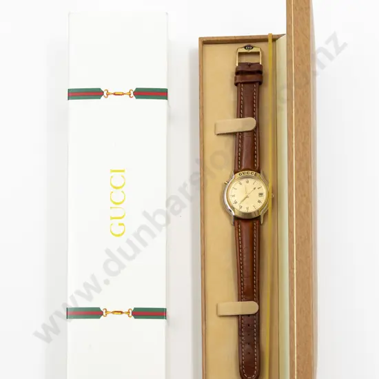 Original Boxed 'Mondiale' Gucci Quartz Gents Wrist Watch