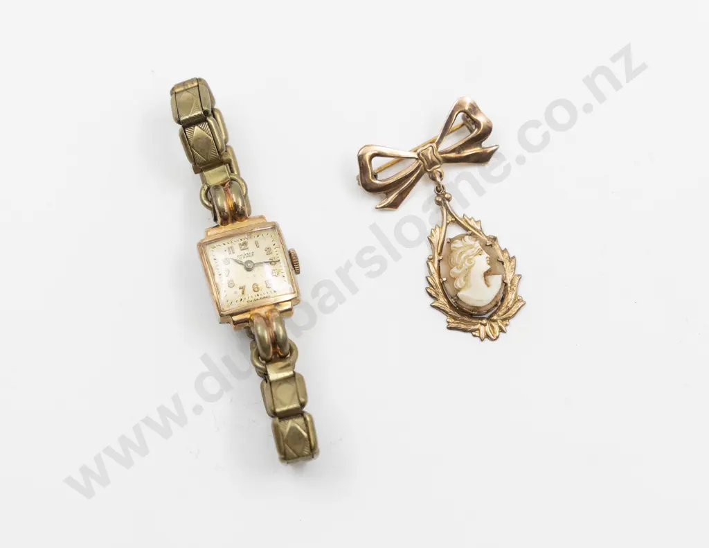 Cameo Pendant on 9ct Bow Brooch Image 1++
