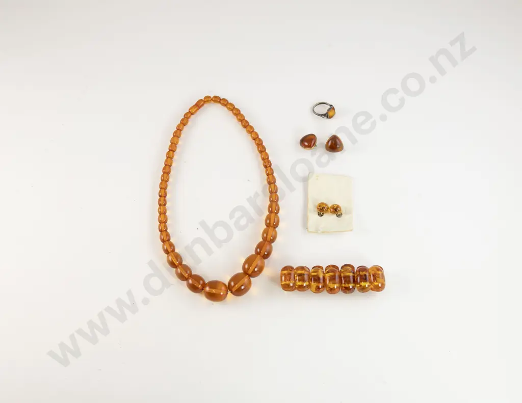 Single Strand Graduated Amber Necklace Image 1++