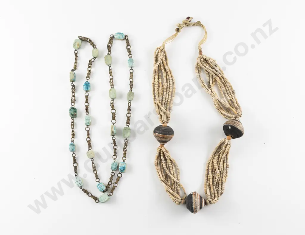 Two Vintage North African Bead Necklaces Image 1++