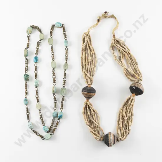 Two Vintage North African Bead Necklaces