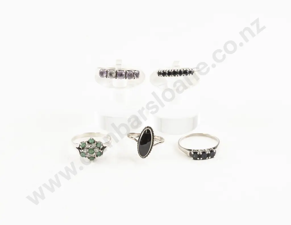 Five Various S/S Rings Image 1++