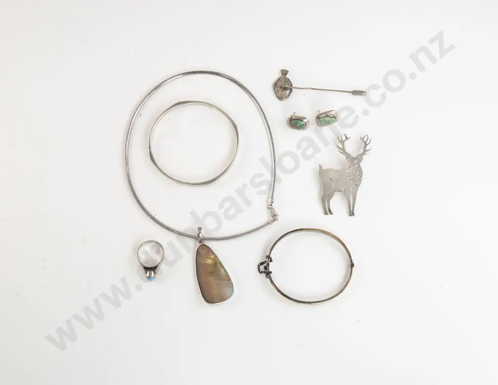 .925 Silver Jewellery Deer Brooch Image 1++