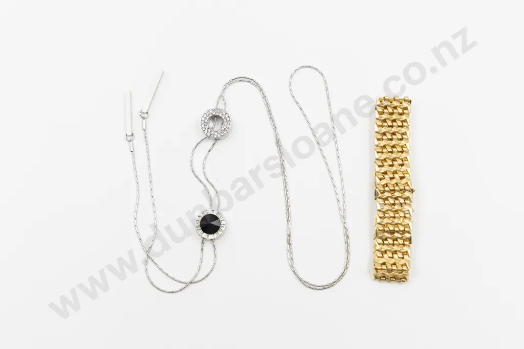 Vintage Grosse Germany Bracelet and Faux Bvlgari Tassel Pendant Necklace Image 1++