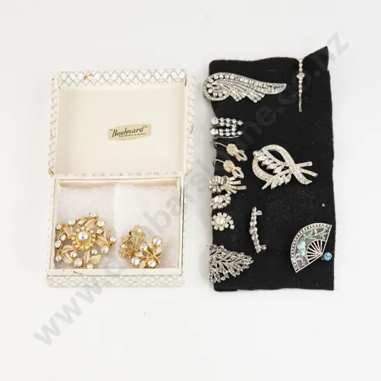 Collection of Assorted Vintage Diamanté Jewellery