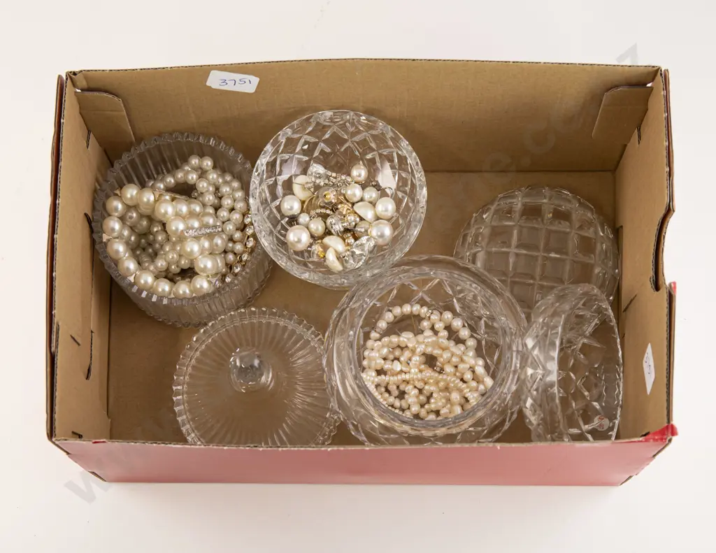 Three Crystal and Glass Powder Bowls Image 1++