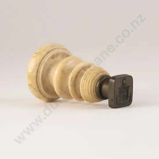 Large Georgian Marine Ivory Handled Desk Seal