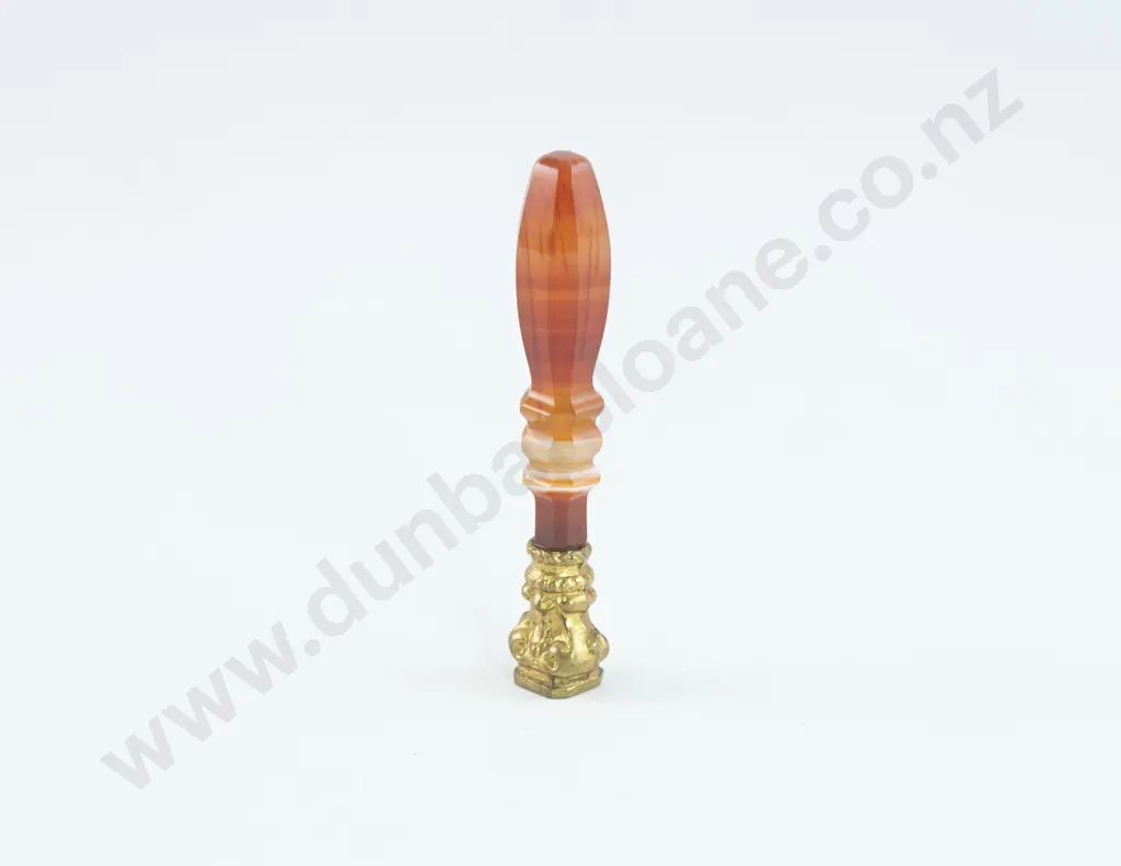 Small Victorian Carnelian Handled Seal Image 1++