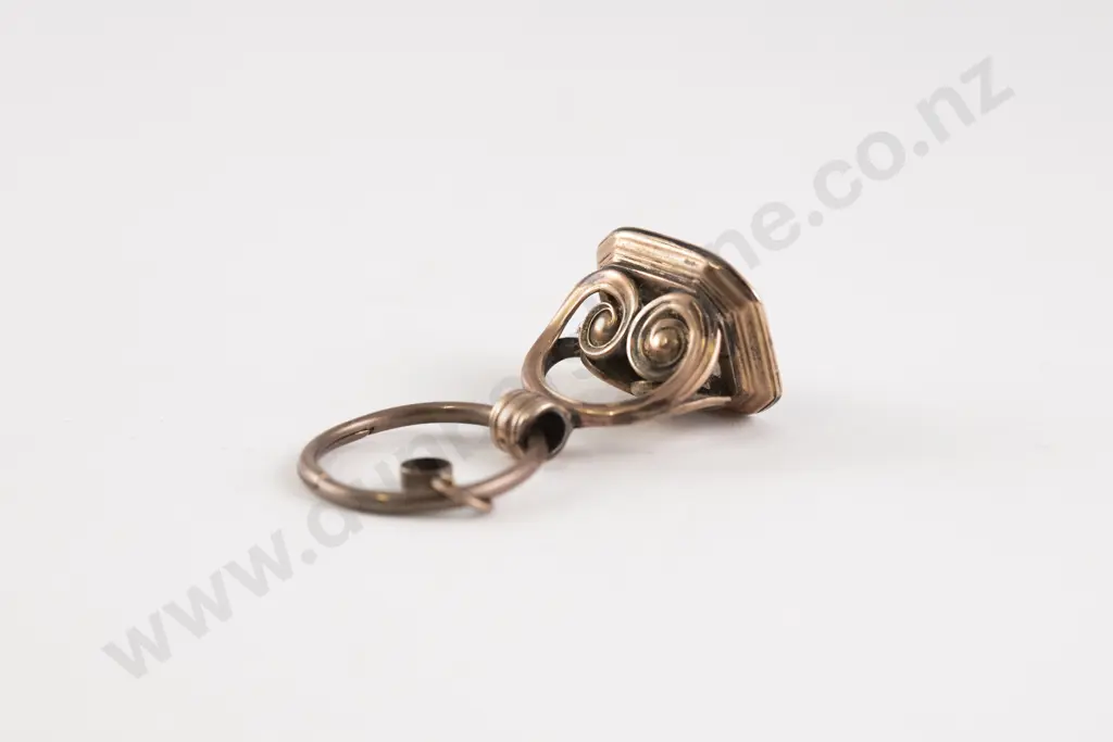 Early C19th Gold Plate and Quartz Intaglio Seal Fob Image 1++