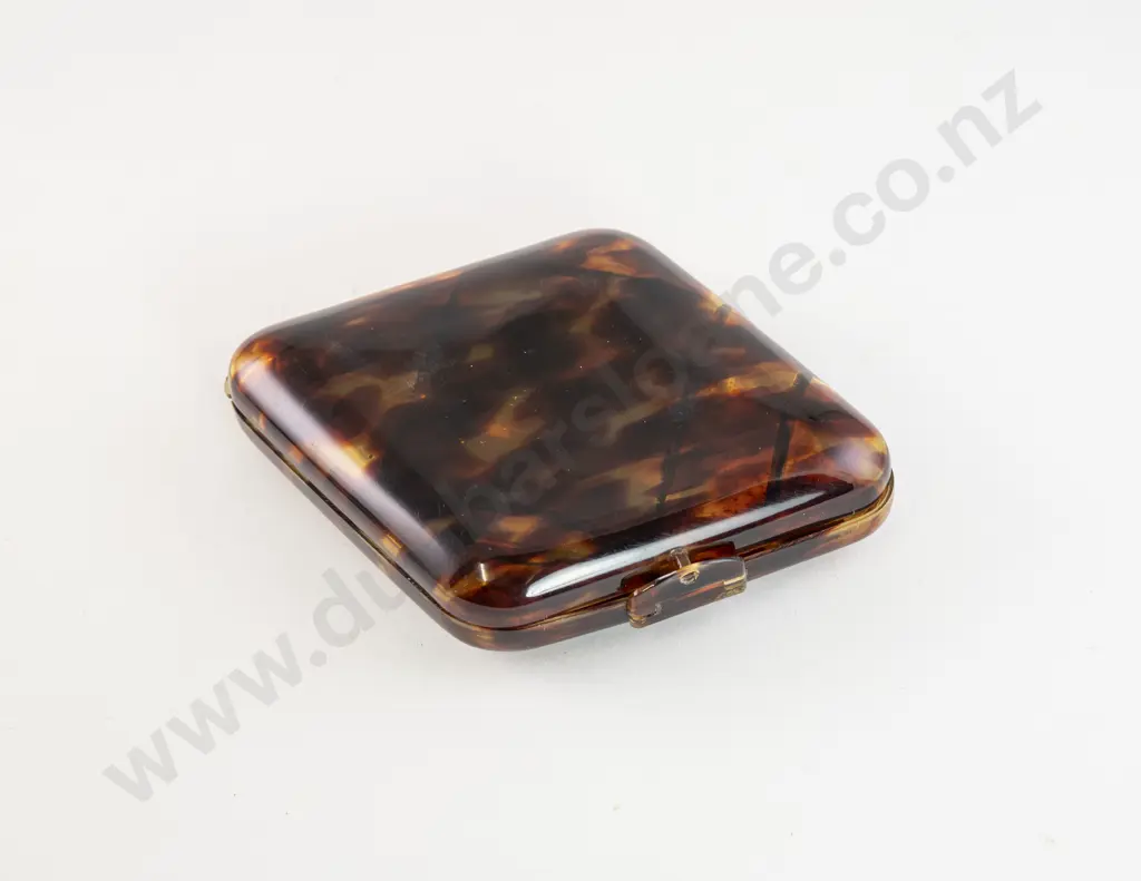 C1930's Tortoise Shell Plastic Vanity Box Image 1++
