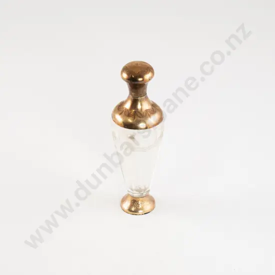 Dutch 14ct Gold Mounted Glass Scent Bottle