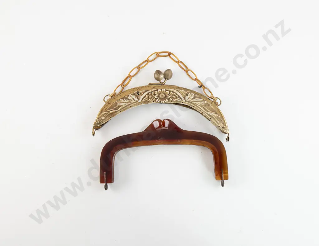 Art Deco Moulded Floral Plastic Bag Handle and other Image 1++