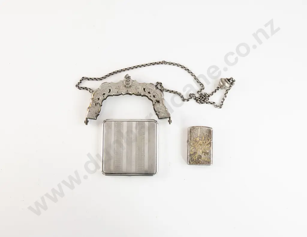 Japanese .950 Sterling Pocket Lighter Case Image 1++