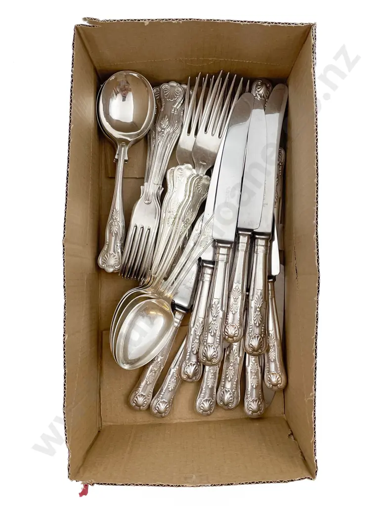 Small Box of Assorted Kings Pattern Cutlery Image 1++