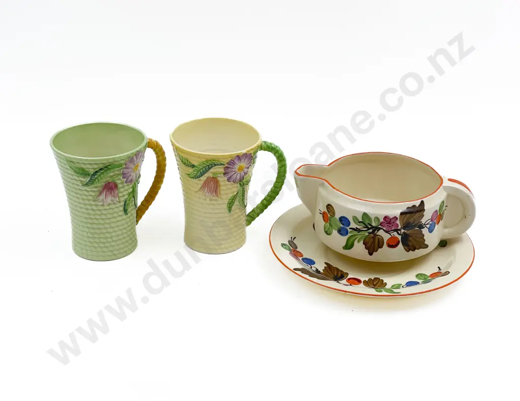 Two Carlton Ware Mugs with Two Others Image 1++