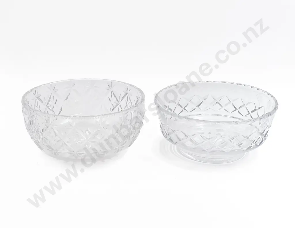 Two Crystal Fruit Bowls Including Webb & Corbett Image 1++