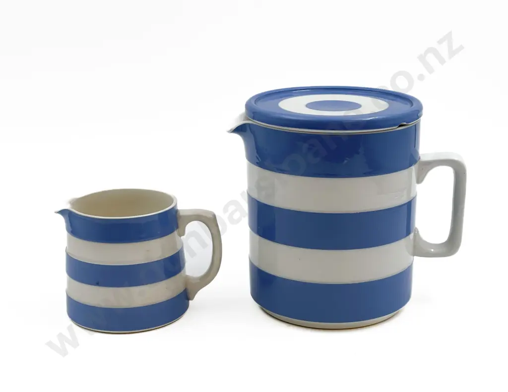 Cornishware Lidded Jug Together with Smaller Image 1++