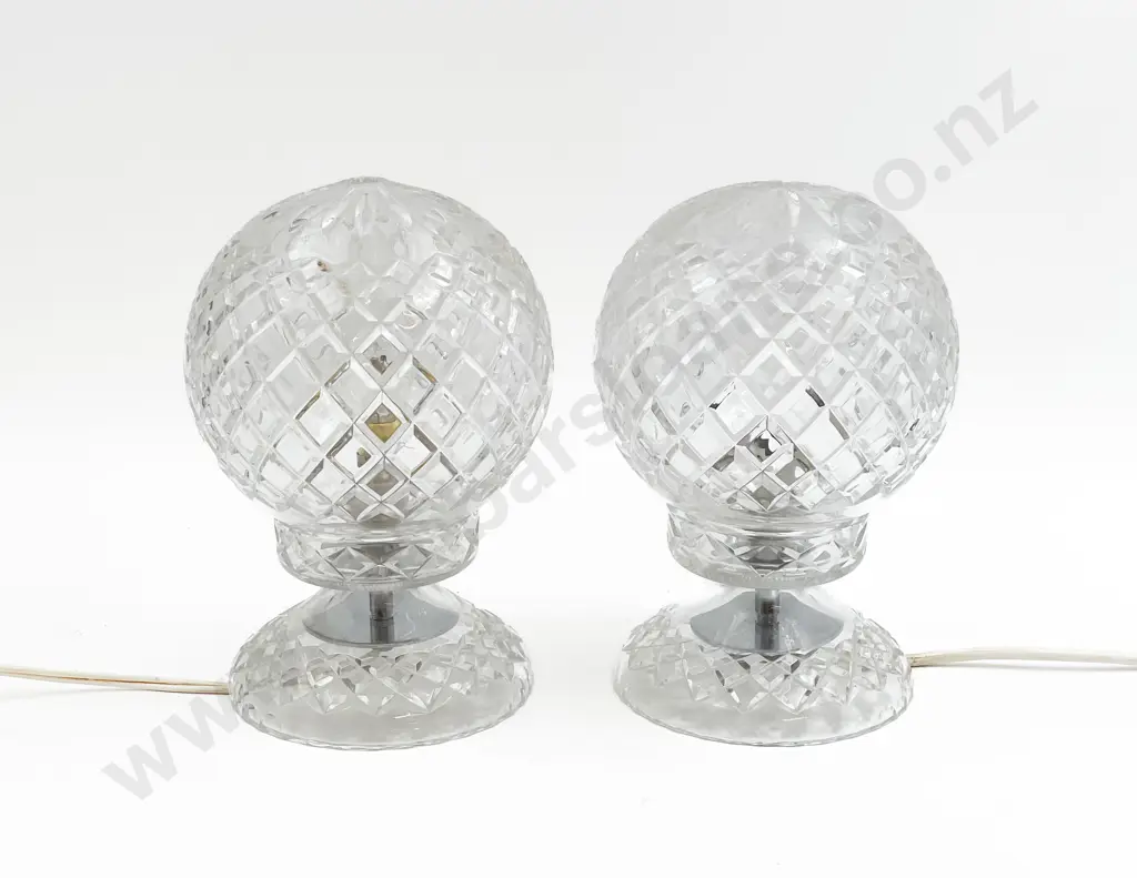 Pair of Crystal Table Lamps Image 1++