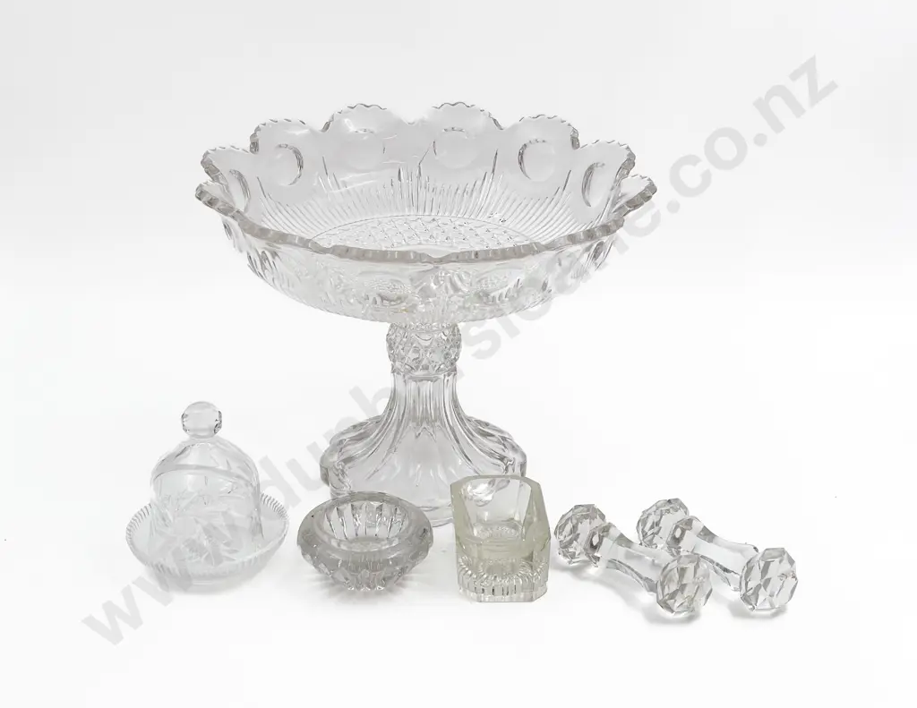 Pressed Glass Comport and Assorted Image 1++