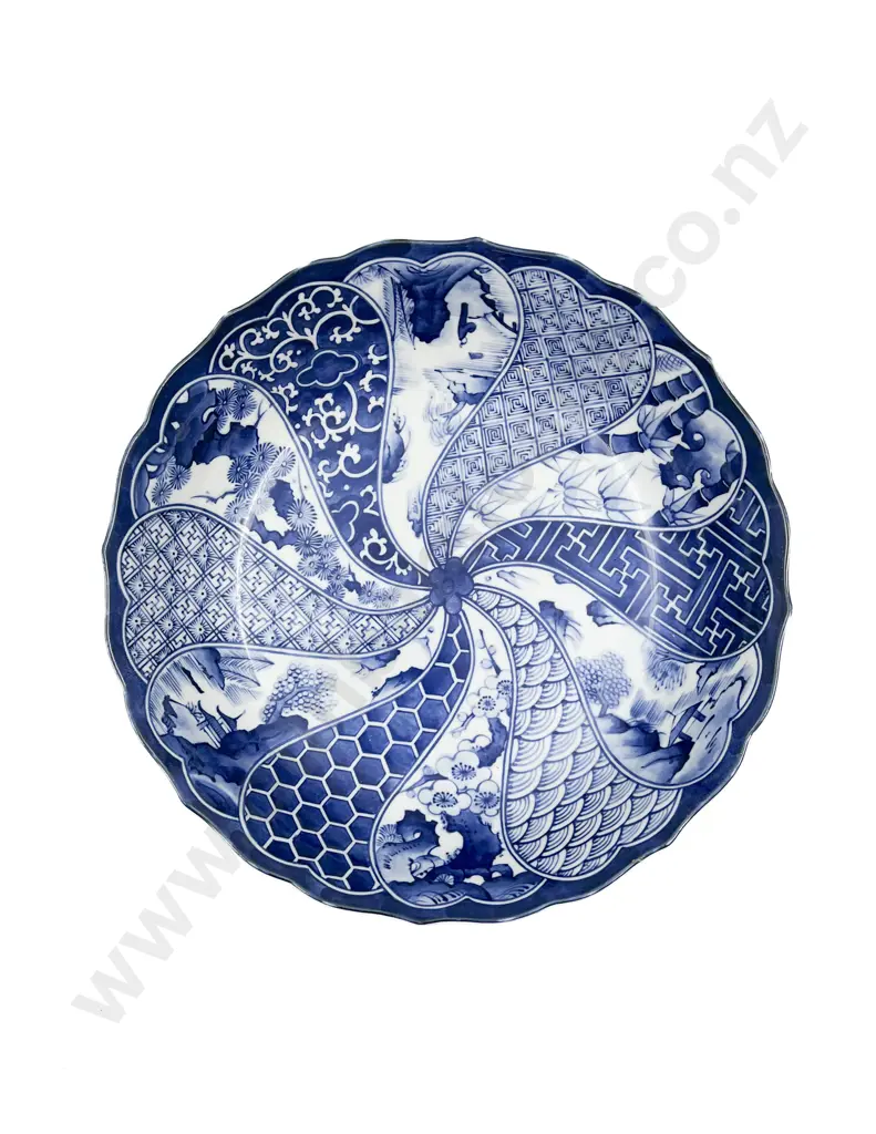 Large Chinese Blue and White Bowl Image 1++