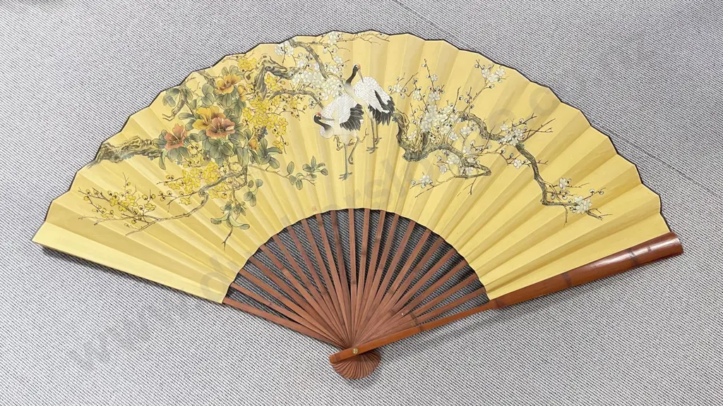 Large Hand Painted Decorative Fan Image 1++