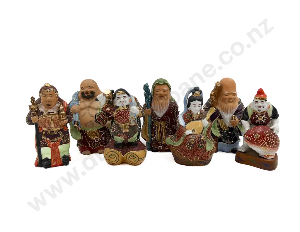 Seven Assorted Immortal China Figures Image 1++