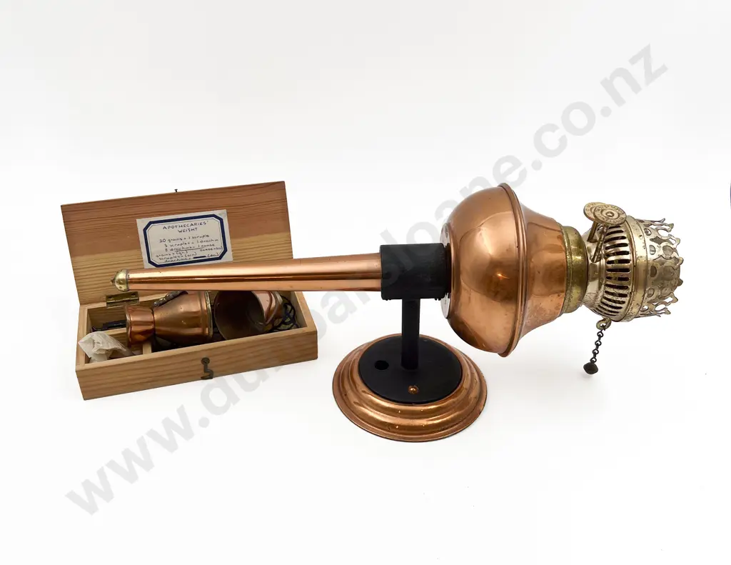 Small Balance Scale Together with Copper Wall Mounted Electrified Kerosene Lamp Image 1++