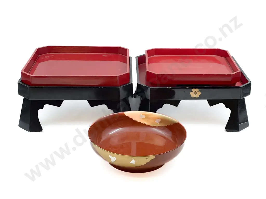 Quantity of Assorted Lacquer Trays etc Image 1++