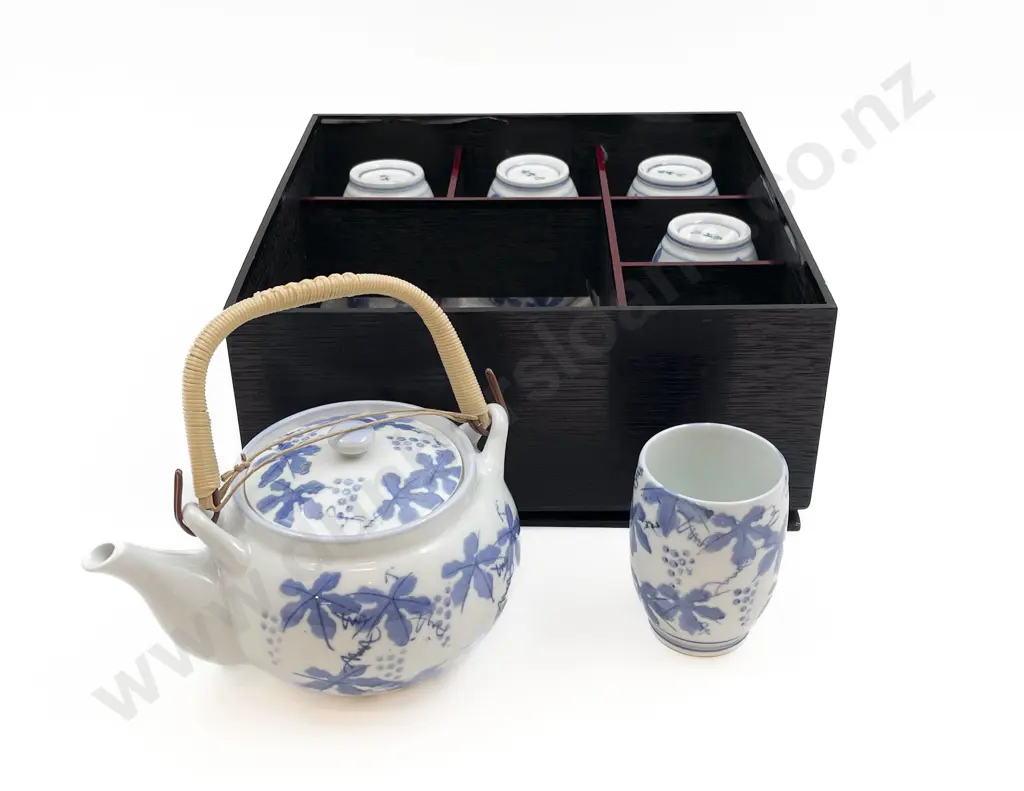Boxed Blue and White Tea Set with Assorted Boxed China Image 1++