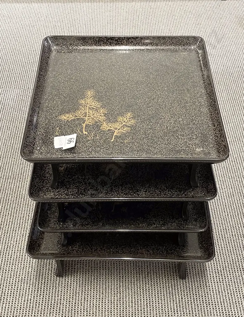 Four Assorted Lacquered Trays Image 1++