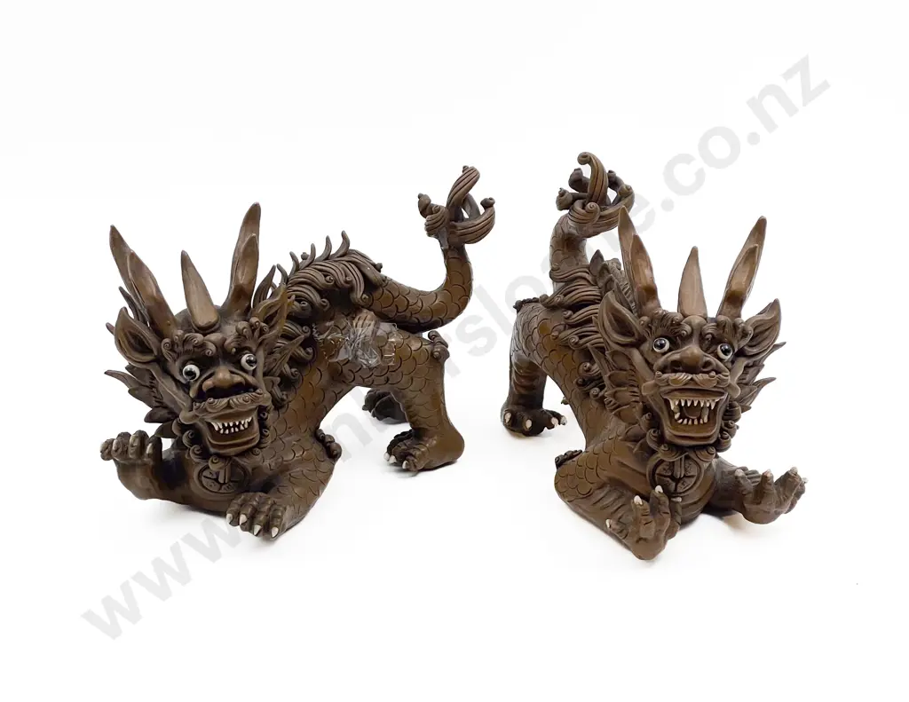 Pair of Temple Dragons Image 1++