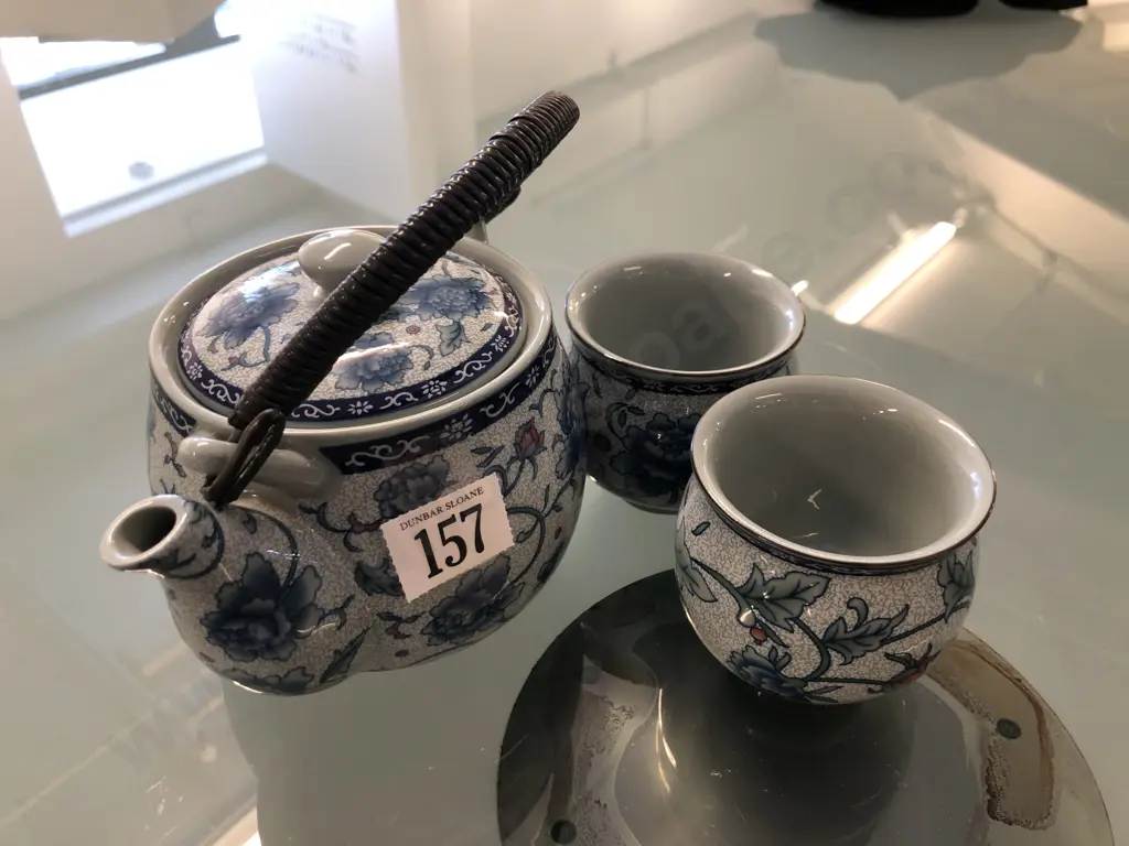 Japanese Tea Pot and Two Matching Cups *PLEASE NOTE PHOTO CHANGE Image 1++