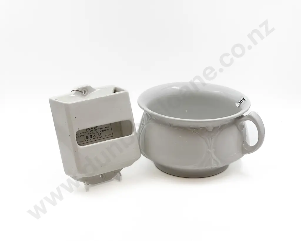 Jayes Interleafed Toilet Paper Holder Together with Ceramic Potty Image 1++