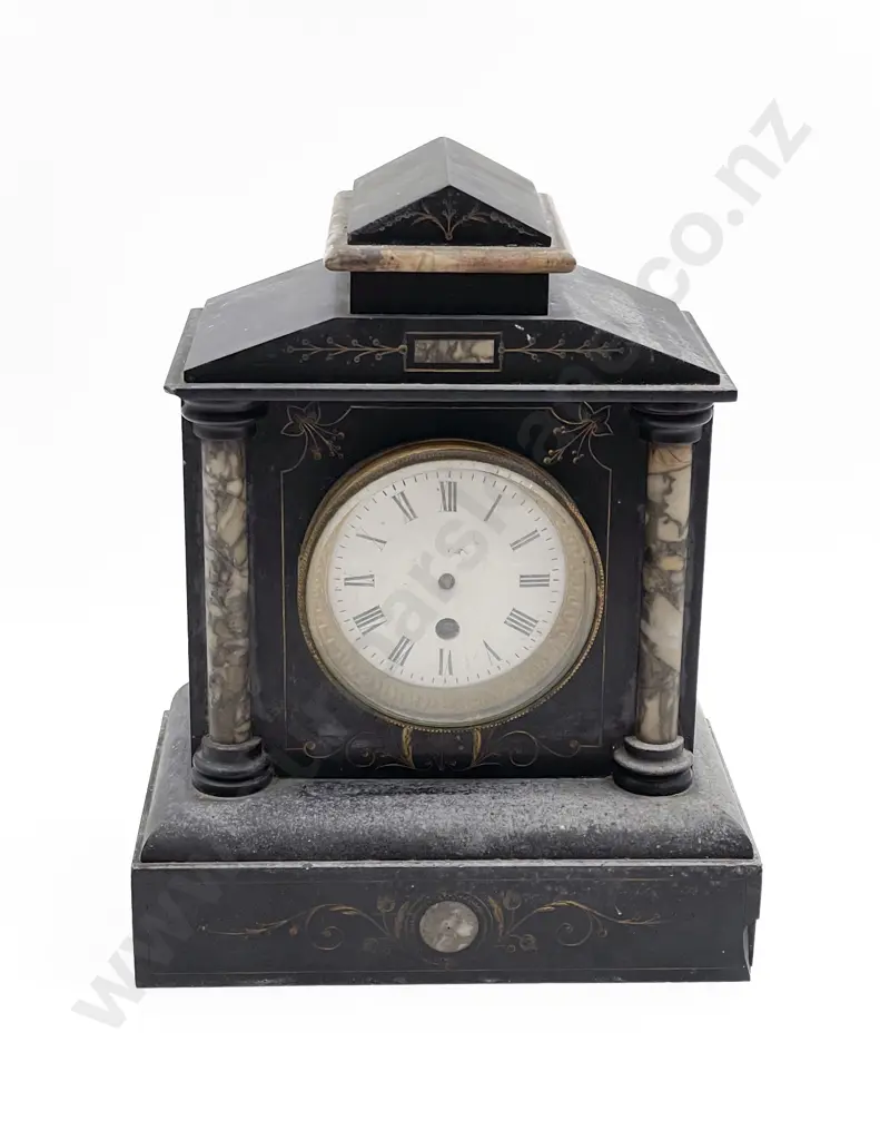 Victorian Slate Mantle Clock Image 1++