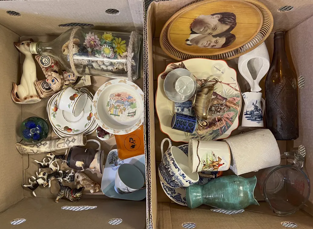 Two Boxes of Assorted Fancy China and Ornaments etc Image 1++