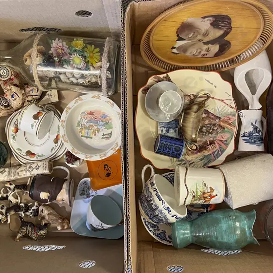 Two Boxes of Assorted Fancy China and Ornaments etc