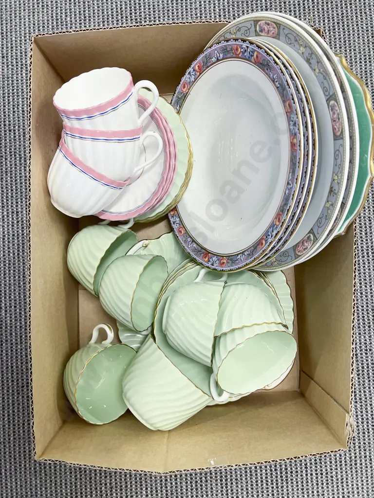 Box of Assorted Fancy China Including Minton Part Tea Set Image 1++