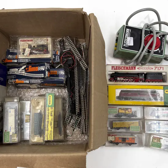 Quantity of Assorted Fleischmann Track and Train Models