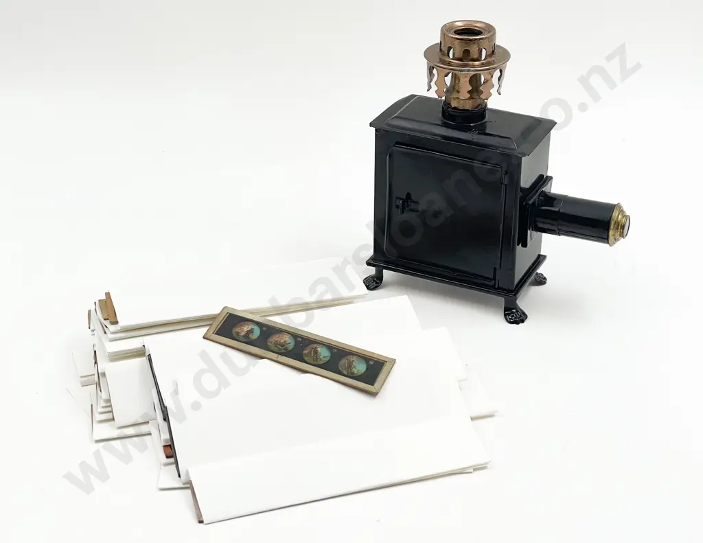 Vintage Magic Lantern with Assorted Slides Image 1++