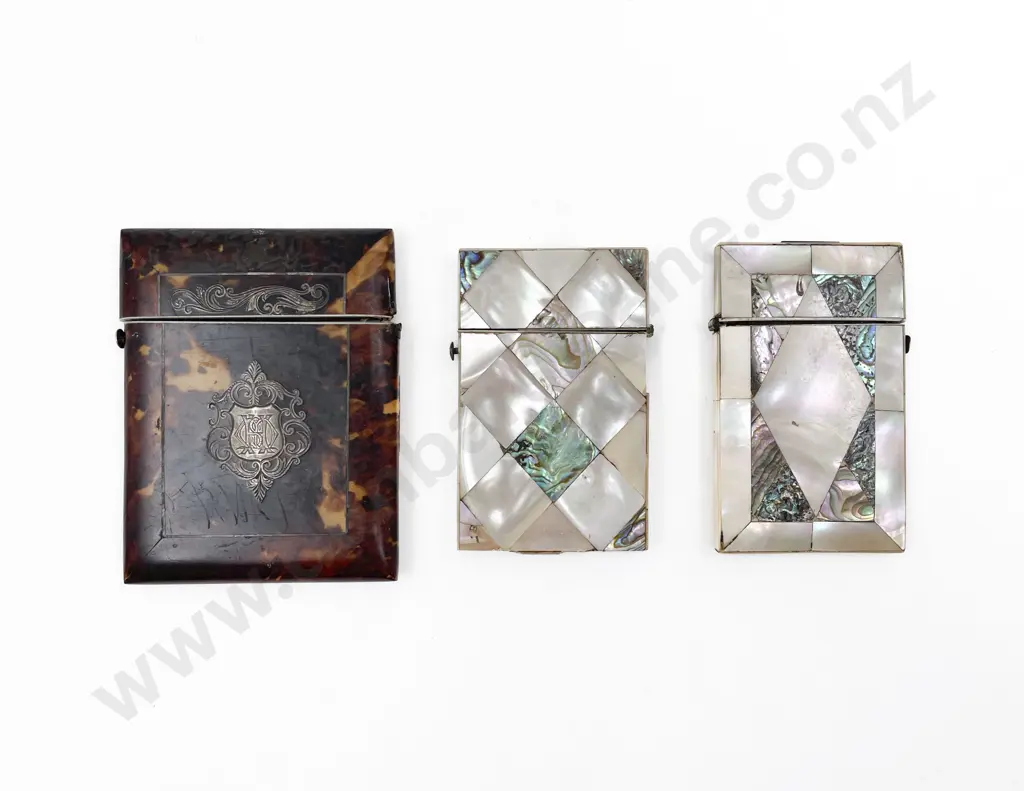 Three Assorted Calling Card Cases Including MOP Image 1++