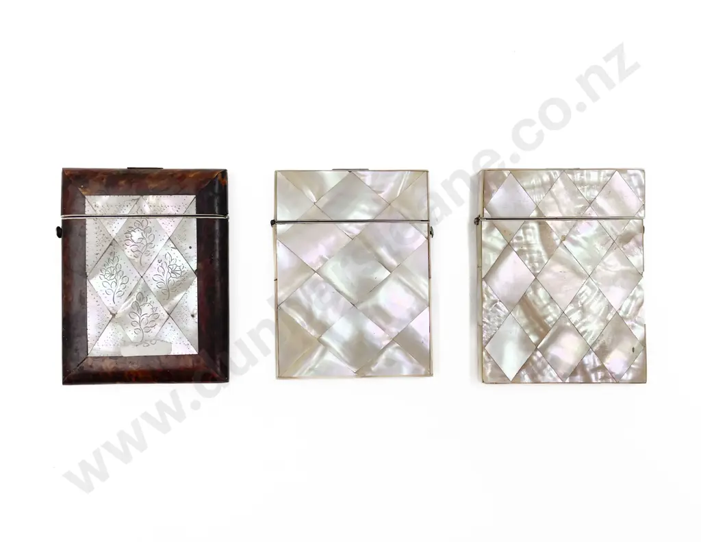 Three Assorted Calling Card Cases Including MOP Image 1++