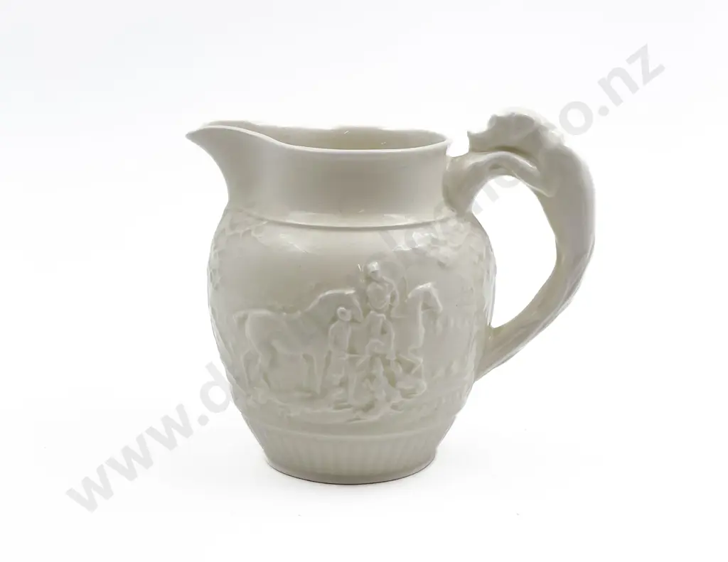Wedgwood White Glazed Hunting Scene Jug Image 1++