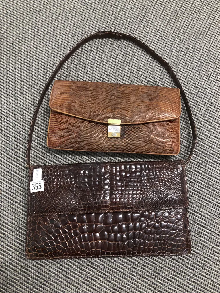Crocodile Skin Lady's Bag with Other Image 1++