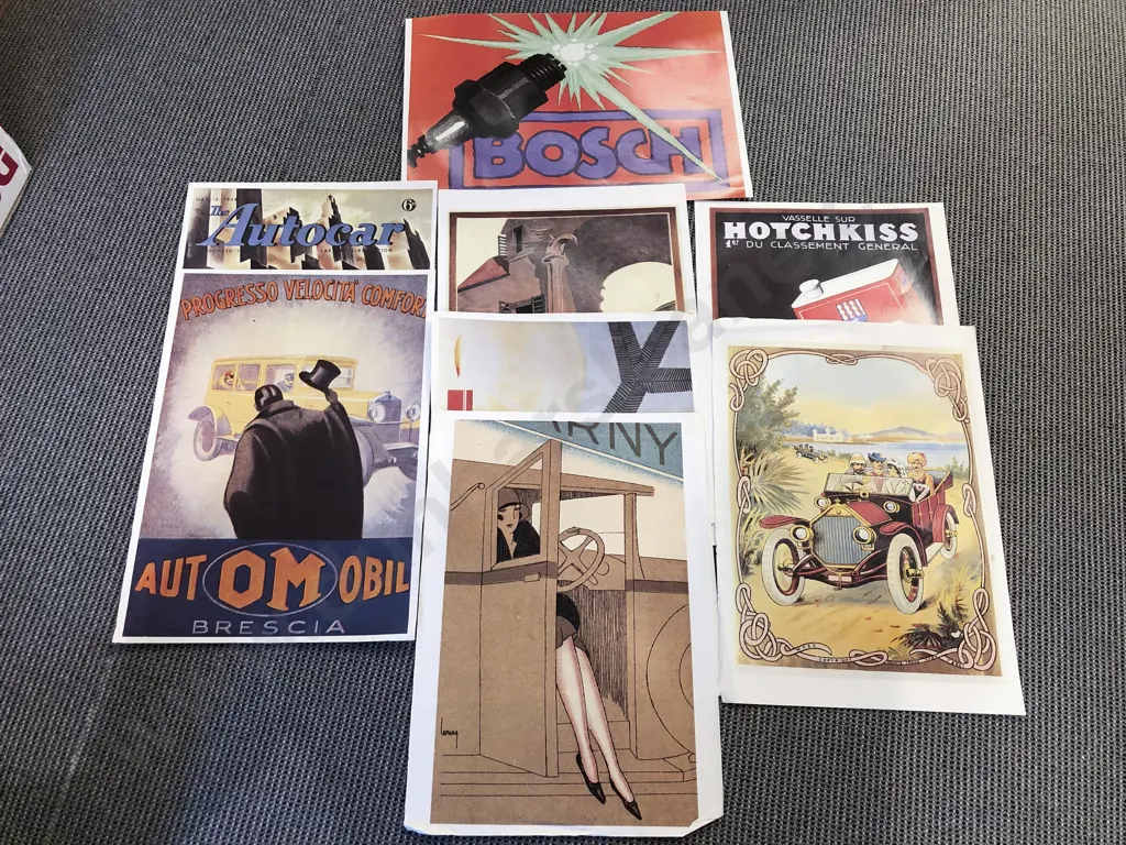 Two Ronald Woolf Photographic Prints Together with Folder of Assorted Loose Art Deco Poster Prints Image 1++