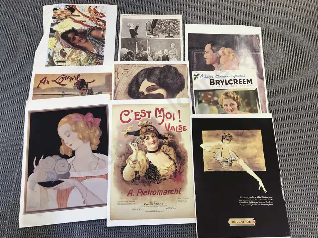 Two Ronald Woolf Photographic Prints Together with Folder of Assorted Loose Art Deco Poster Prints Image 1++