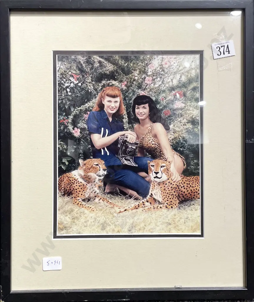 Framed Vintage Coloured Photograph Image 1++
