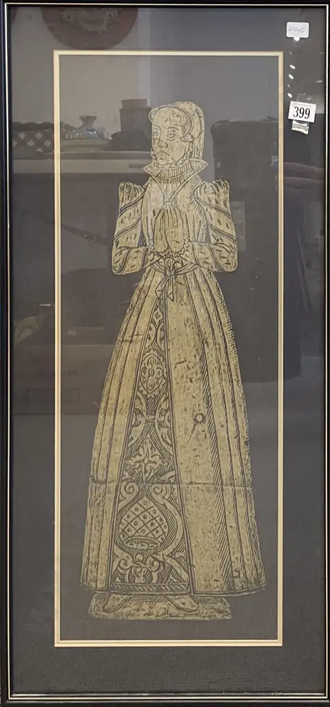 Framed Brass Rubbing Image 1++