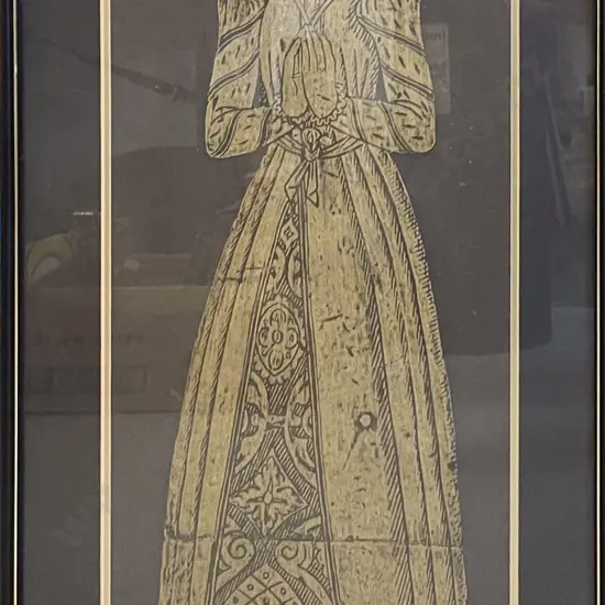 Framed Brass Rubbing
